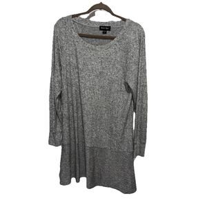 Charlie Paige Sz Med Lt-Gray Soft Sweater Dress Slightly Pleated 10inch Hemline